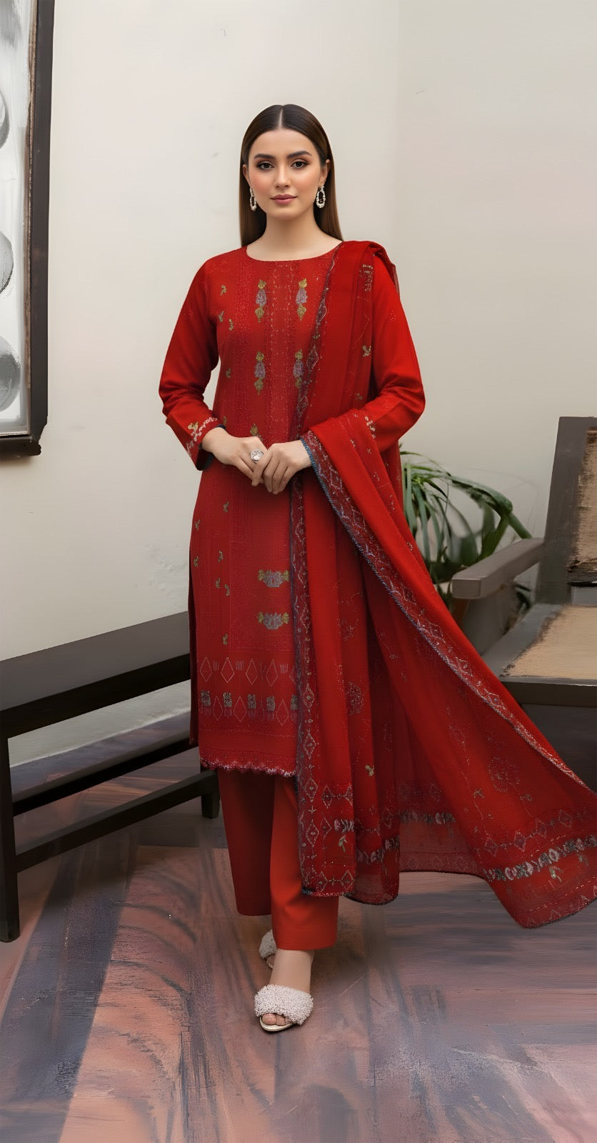 DHANAK – 3 Piece Luxury Embroidered Collection