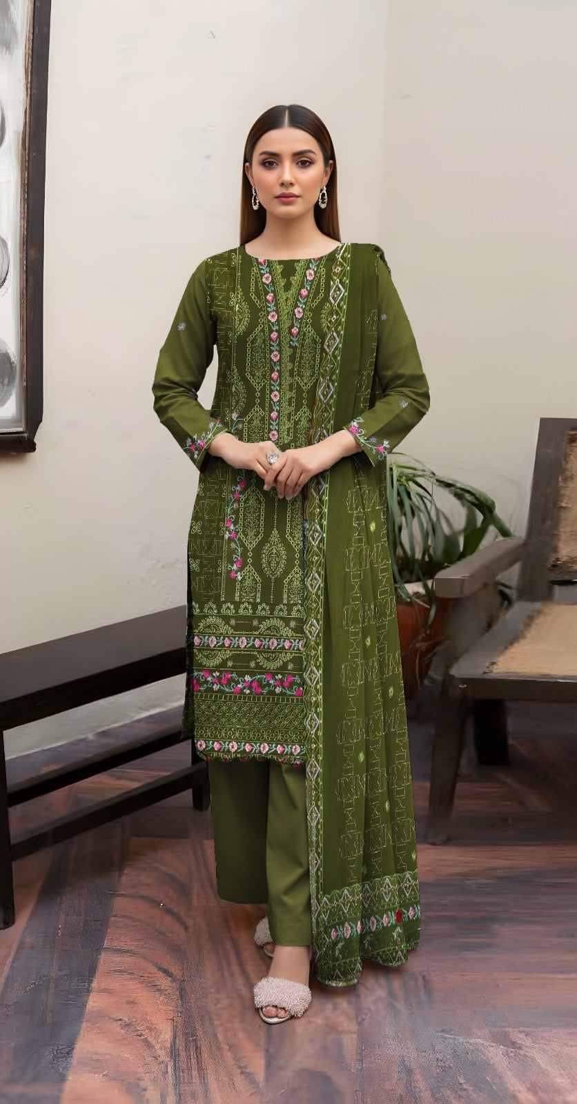 DHANAK – 3 Piece Luxury Embroidered Collection