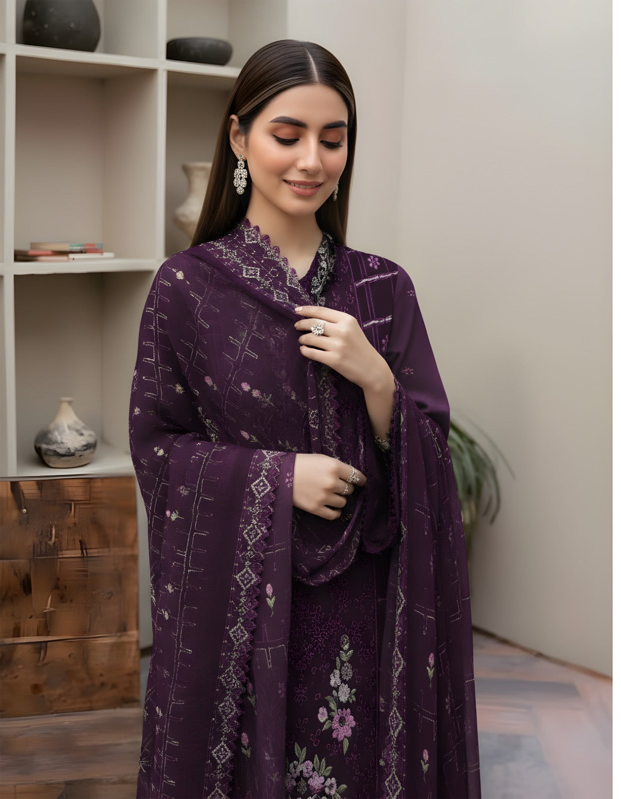 DHANAK – 3 Piece Luxury Embroidered Collection