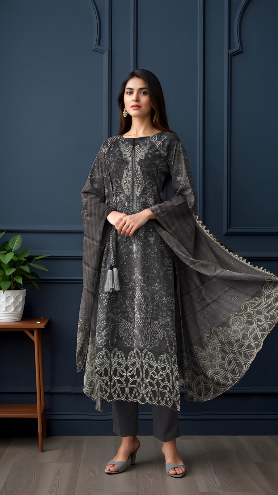 Maria B Luxury Cotail Lawn