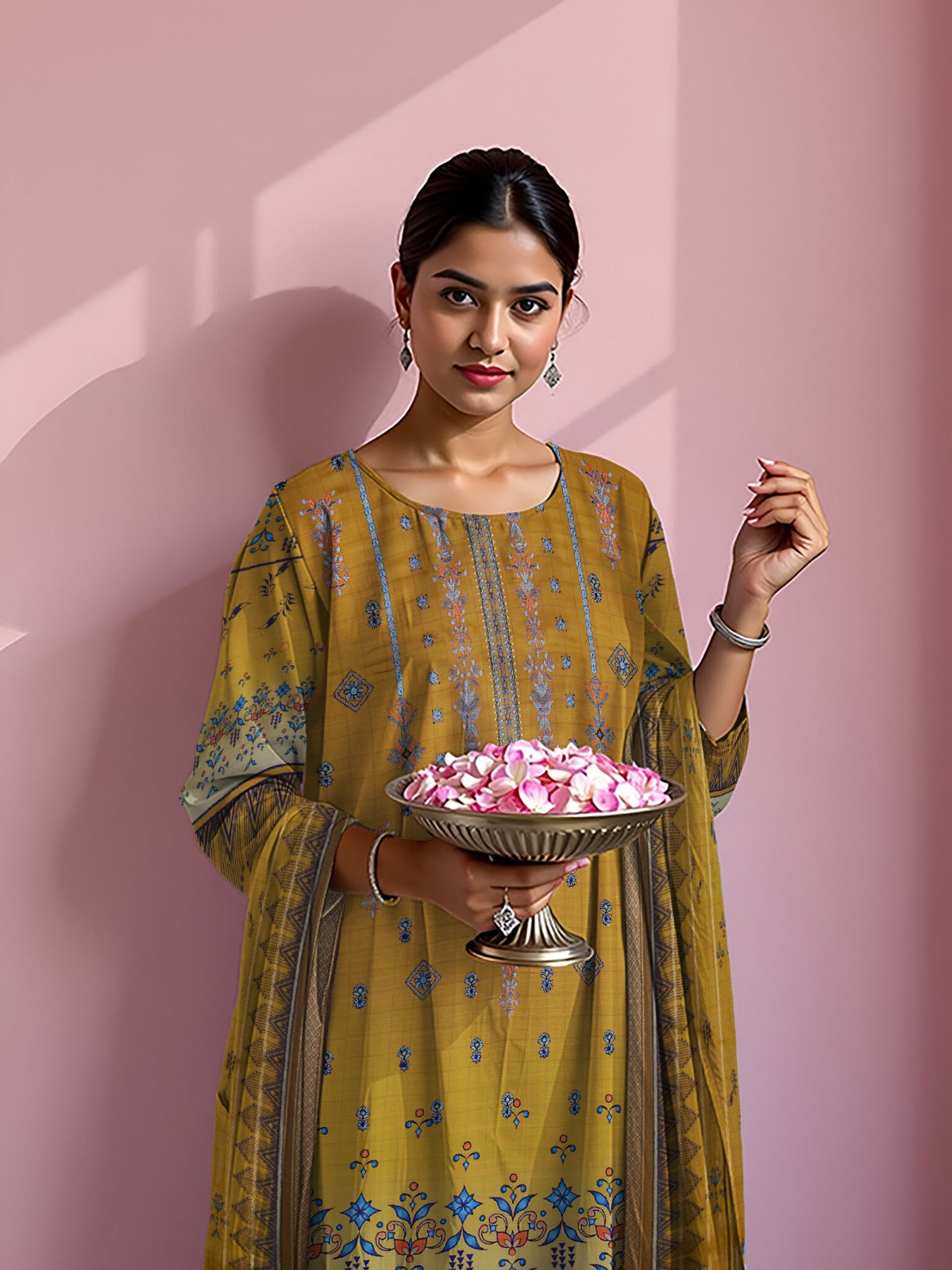 MAHAM – Linen 3 Piece Premium Winter Collection