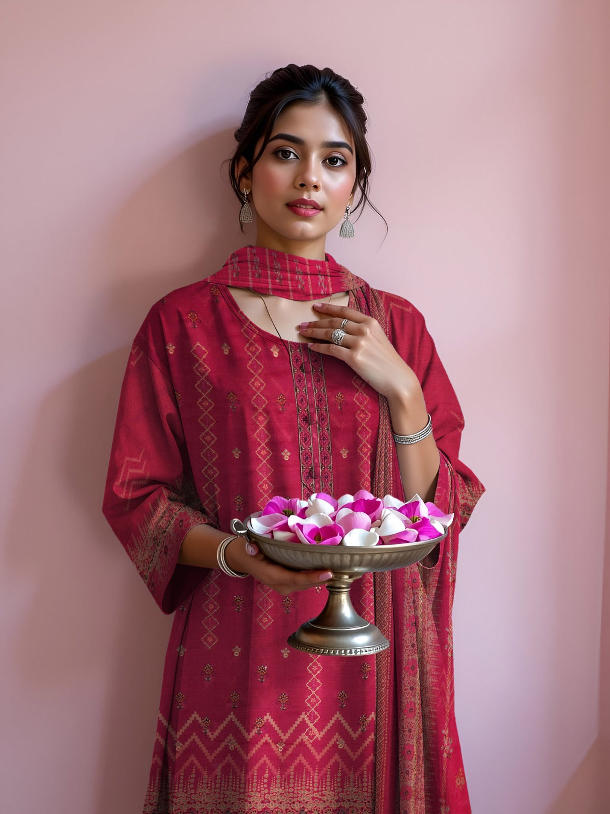 MAHAM – Linen 3 Piece Premium Winter Collection