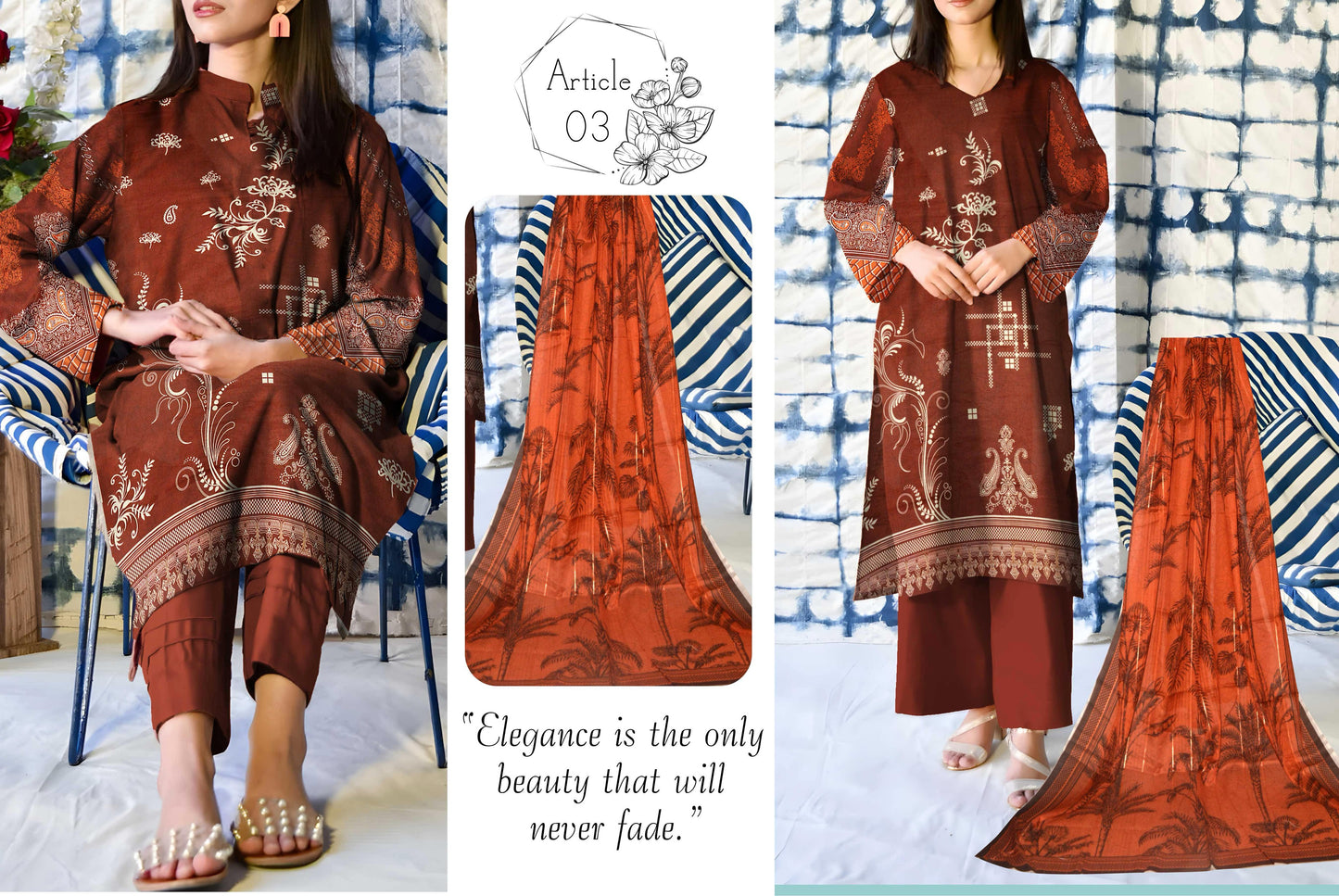 MAHAM 3-Piece Premium Lawn Collection
