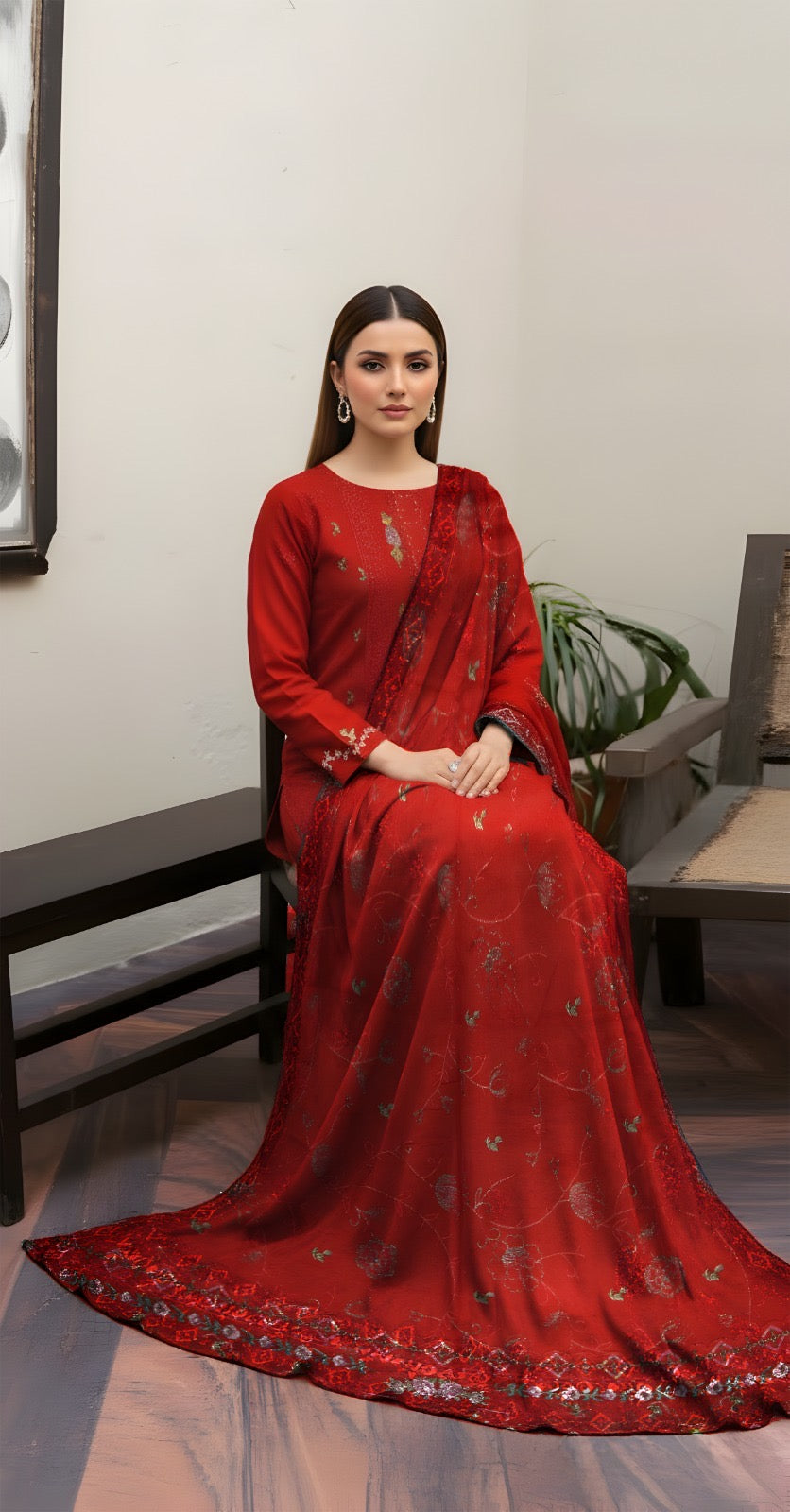 DHANAK – 3 Piece Luxury Embroidered Collection