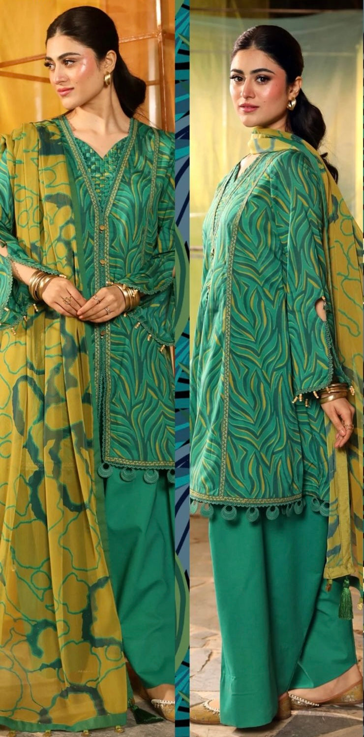 BAROQUE – Linen 3 Piece Digital Print Collection (With Brand Stamp)