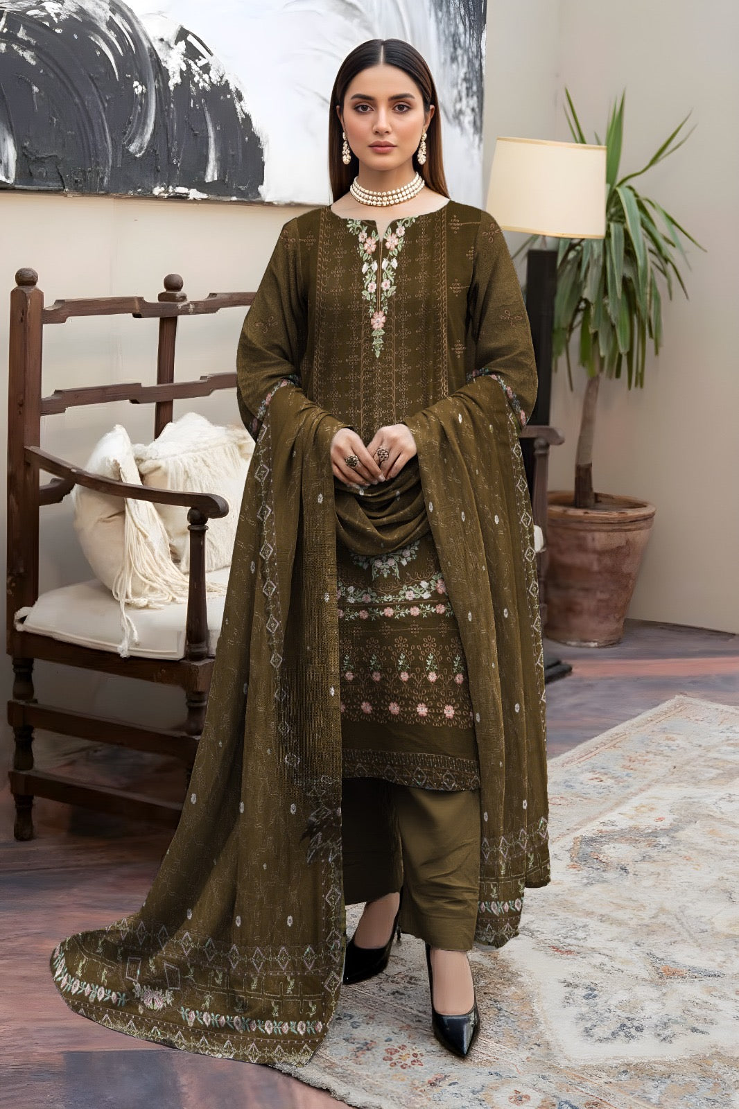 DHANAK – 3 Piece Luxury Embroidered Collection