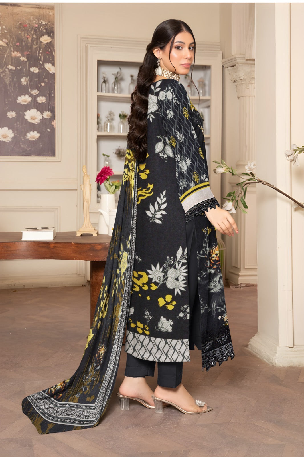 HSP – Slub Linen 3 Piece Digital Print Collection (With HSP Stamp)