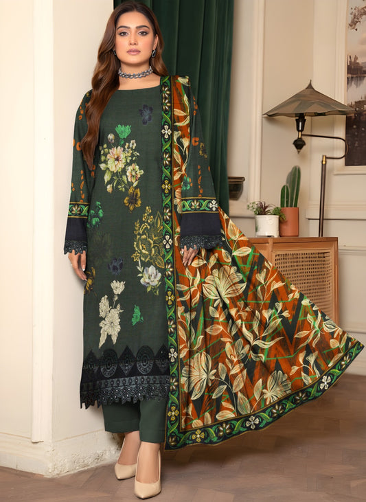 HSP – Slub Linen 3 Piece Digital Print Collection (With HSP Stamp)