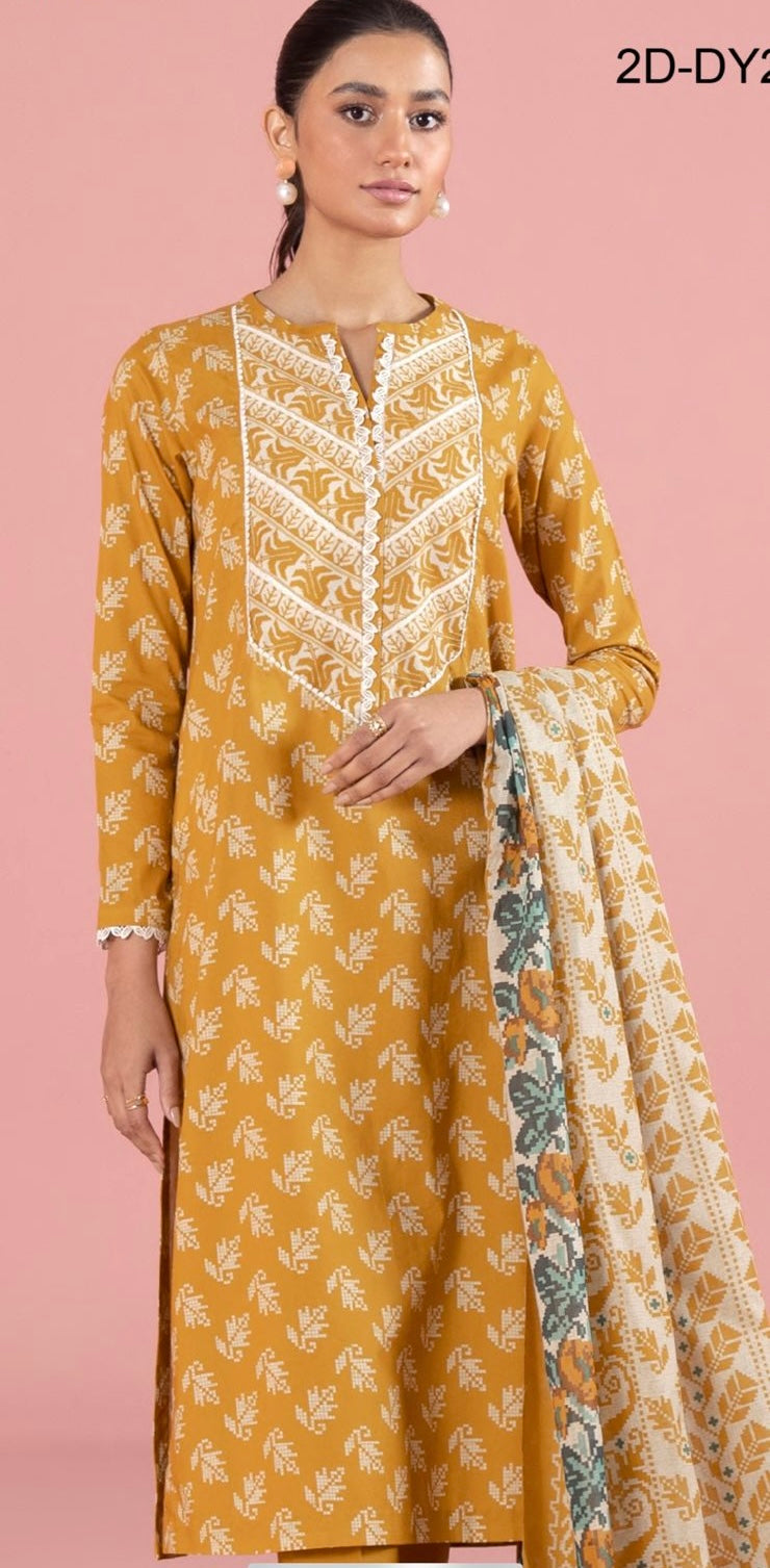 BAROQUE – Linen 3 Piece Digital Print Collection (With Brand Stamp)