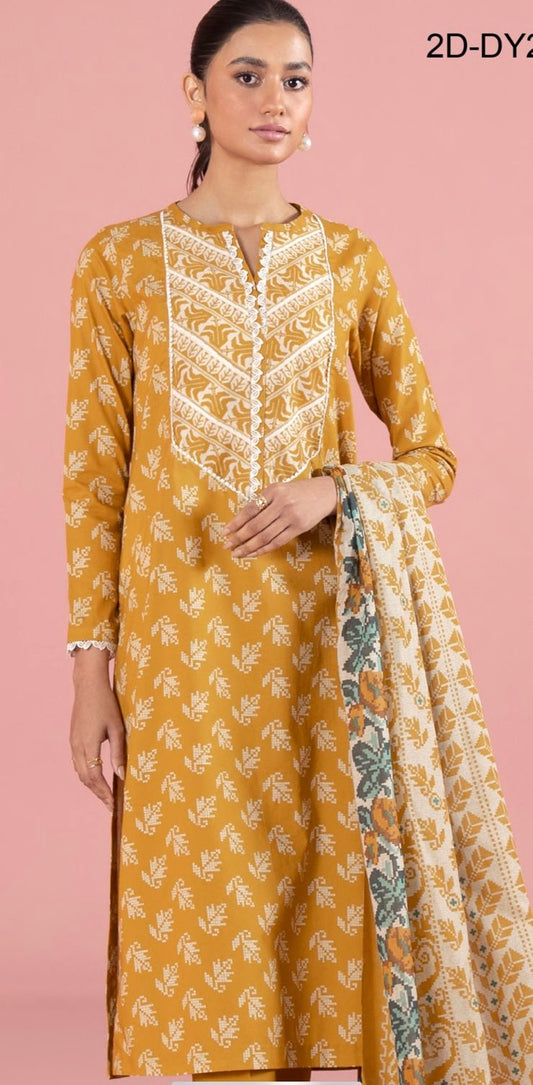 BAROQUE – Linen 3 Piece Digital Print Collection (With Brand Stamp)