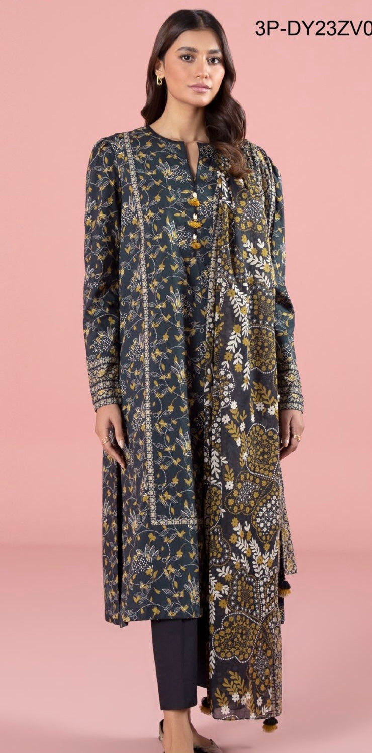 BAROQUE – Linen 3 Piece Digital Print Collection (With Brand Stamp)