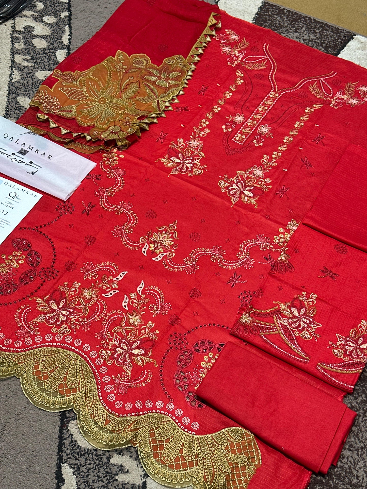 Qalamkar Oline Summer Collection'25 SOHA V-1504