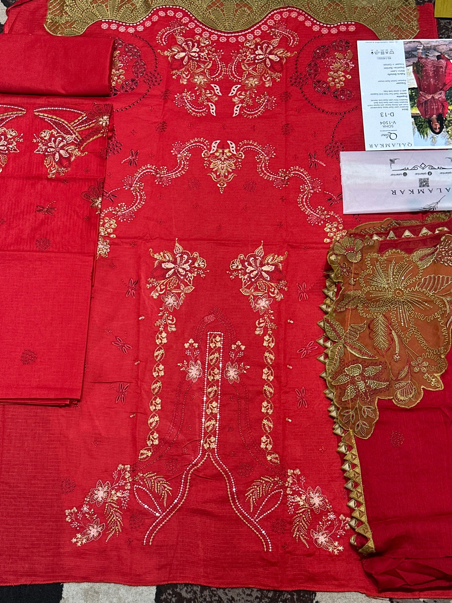 Qalamkar Oline Summer Collection'25 SOHA V-1504