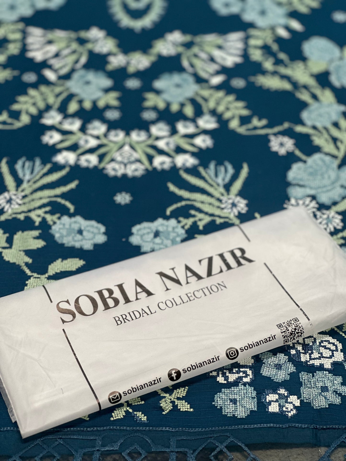 Sobia Nazeer Luxury Fancy Bana Dora Lawn Dyed Heavy Embroided Front with Daman Lace