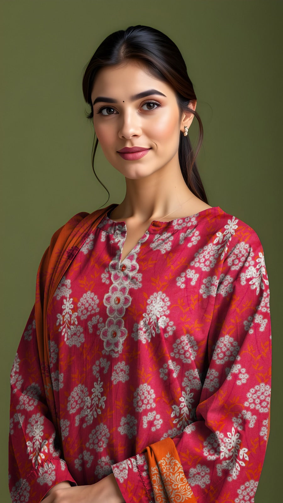 Linen 3-Piece Printed Suit with Embroidery (Copy) (Copy) (Copy)