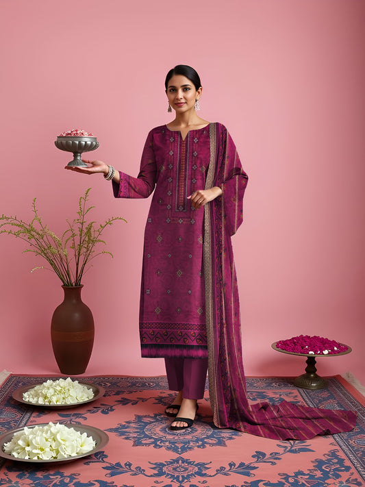 MAHAM – Linen 3 Piece Premium Winter Collection