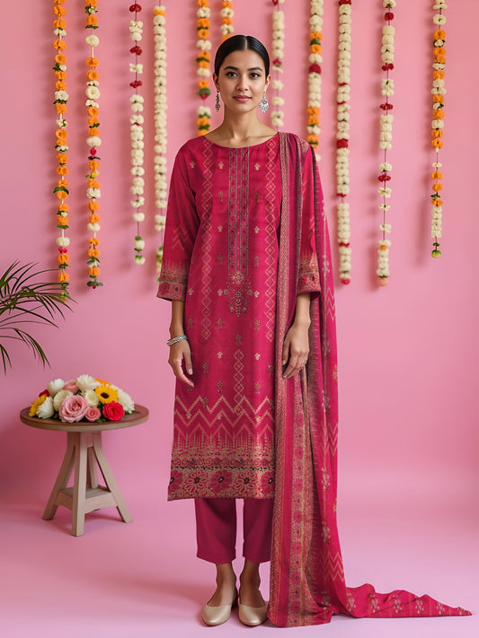 MAHAM – Linen 3 Piece Premium Winter Collection