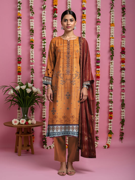MAHAM – Linen 3 Piece Premium Winter Collection