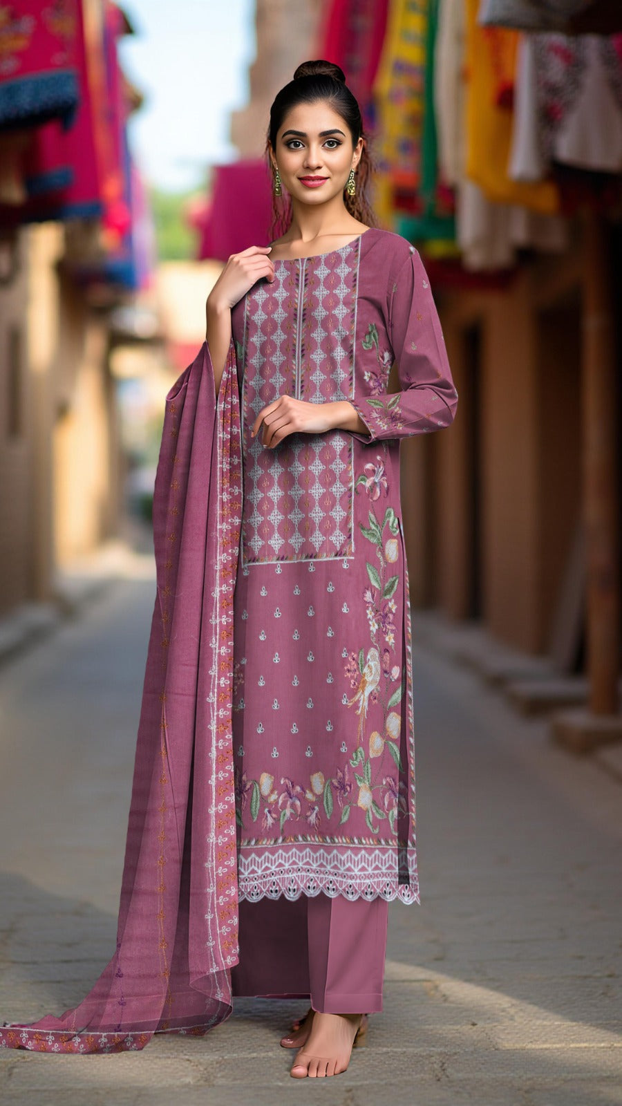 ELAN – Linen 3 Piece Luxury Embroidered Collection