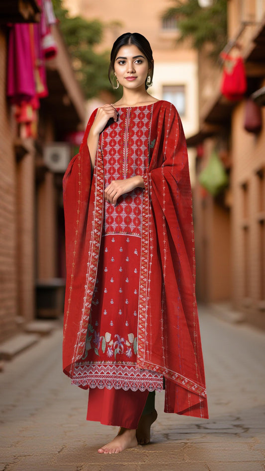 ELAN – Linen 3 Piece Luxury Embroidered Collection