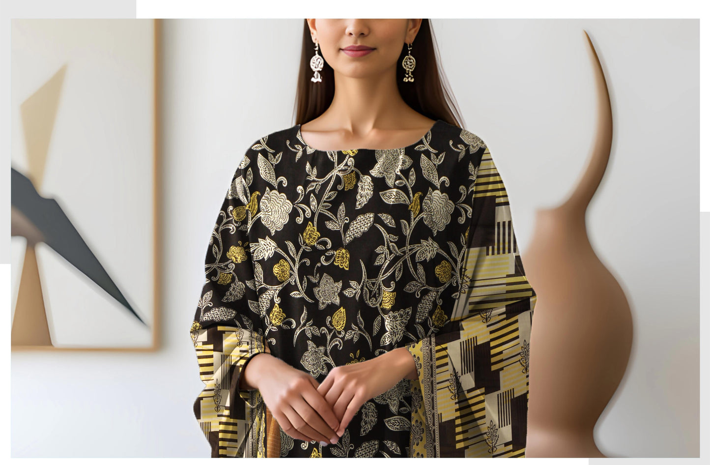 Bin Saeed – Digital Print 3 Piece