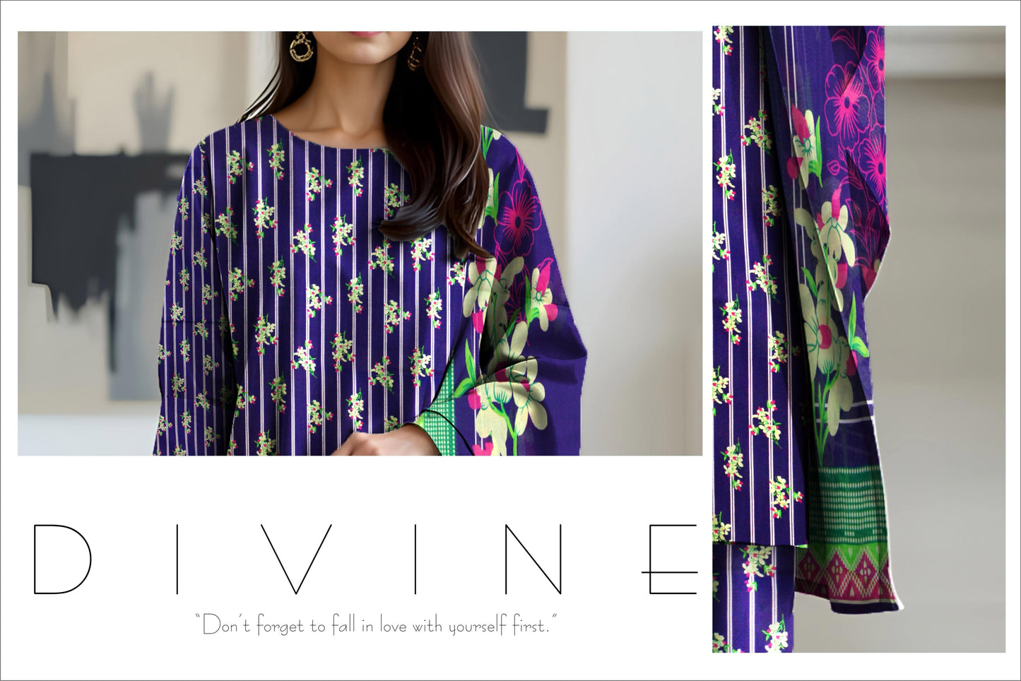 Bin Saeed – Digital Print 3 Piece