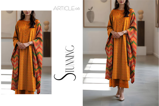 Bin Saeed – Digital Print 3 Piece