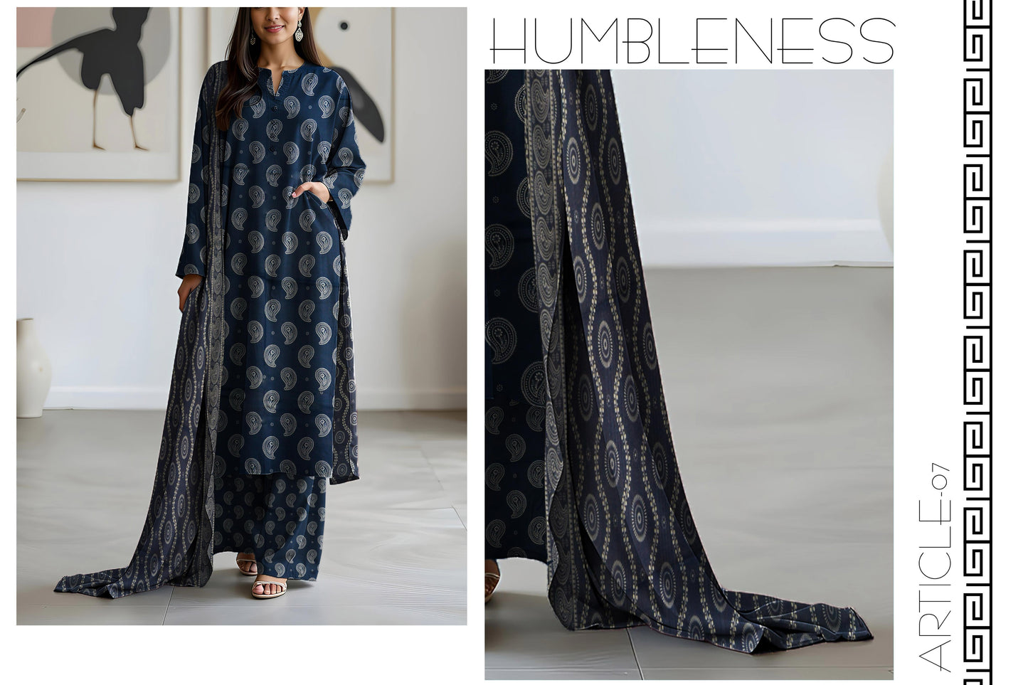 Bin Saeed – Digital Print 3 Piece