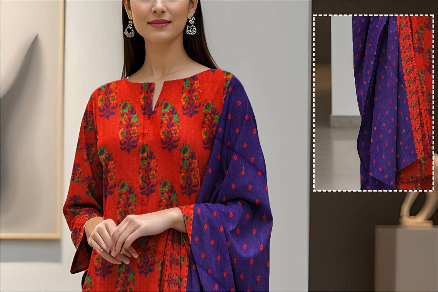 Bin Saeed – Digital Print 3 Piece