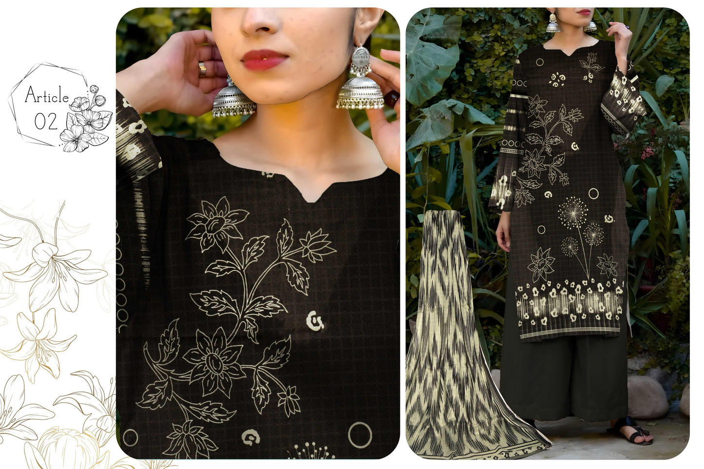 MAHAM 3-Piece Premium Lawn Collection