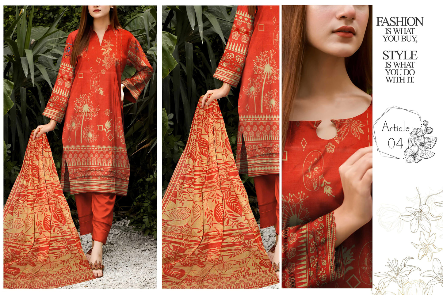 MAHAM 3-Piece Premium Lawn Collection