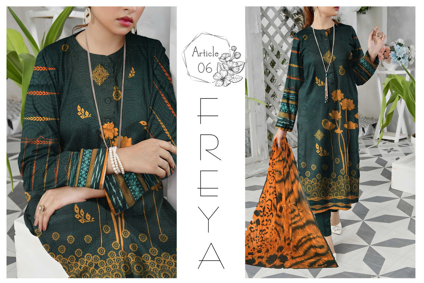 MAHAM 3-Piece Premium Lawn Collection