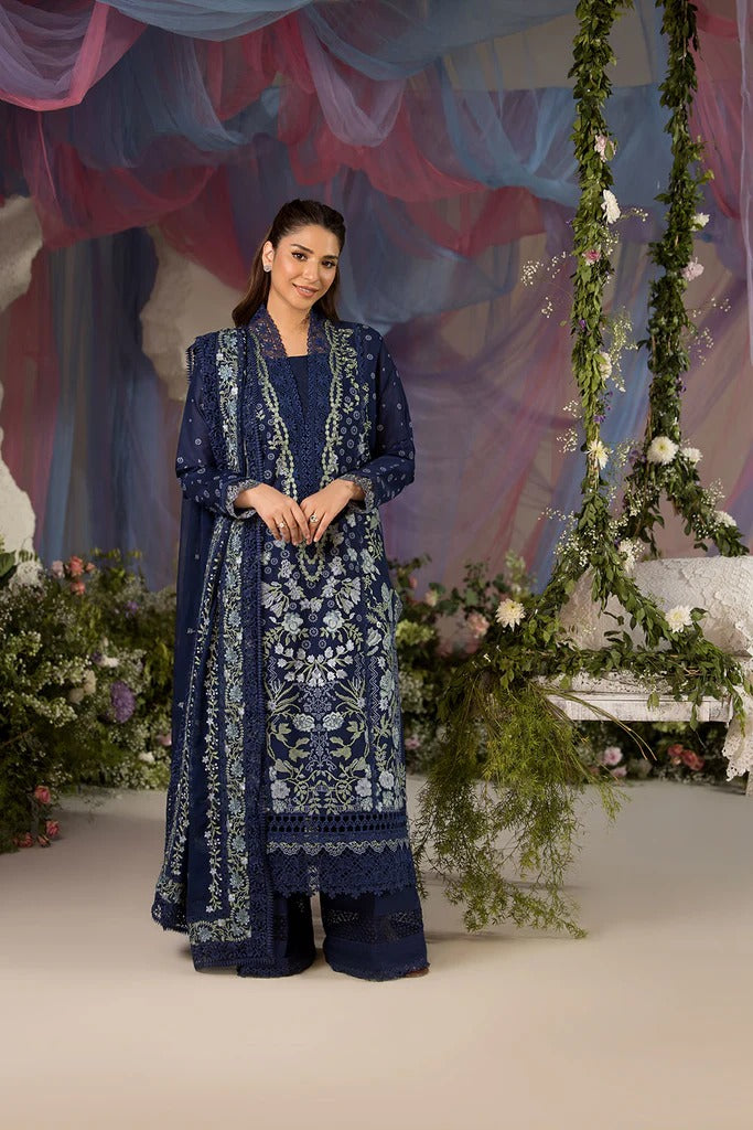 Sobia Nazeer Luxury Fancy Bana Dora Lawn Dyed Heavy Embroided Front with Daman Lace